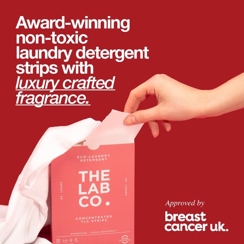 The Lab Co. Laundry Detergent Sheets Non Bio Energising Scent 64 Loads thumbnail 9