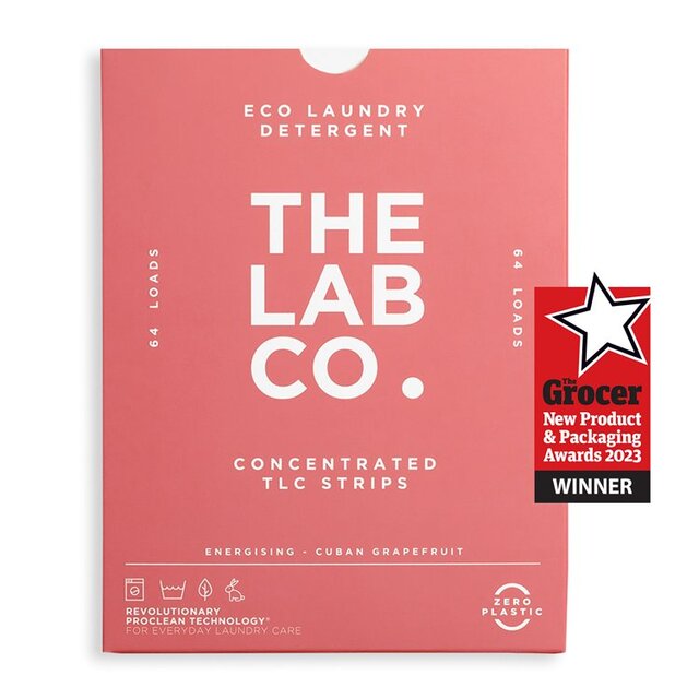 The Lab Co. Laundry Detergent Sheets Non Bio Energising Scent 64 Loads thumbnail 2