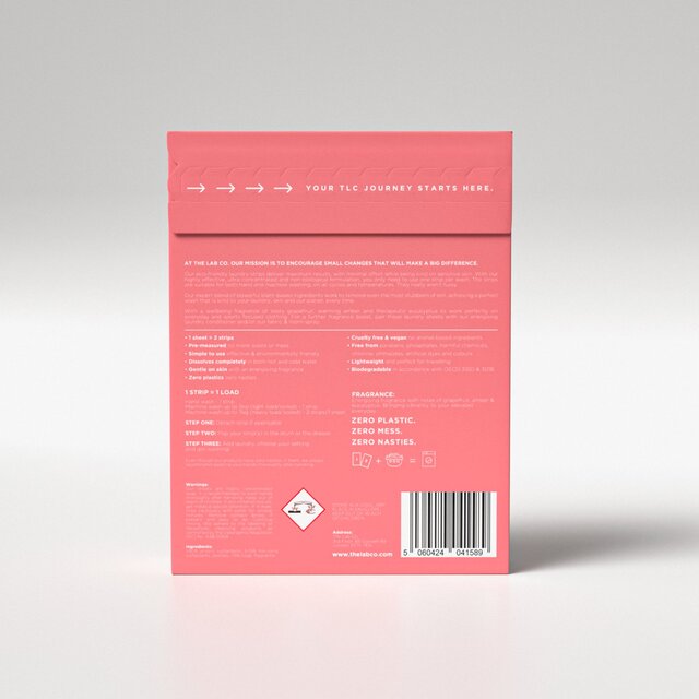 The Lab Co. Laundry Detergent Sheets Non Bio Energising Scent 64 Loads thumbnail 8