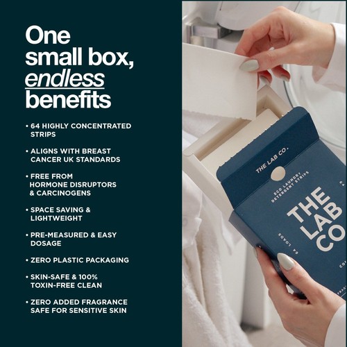 The Lab Co. Laundry Detergent Sheets Non Bio Fragrance Free 64 Loads thumbnail 8