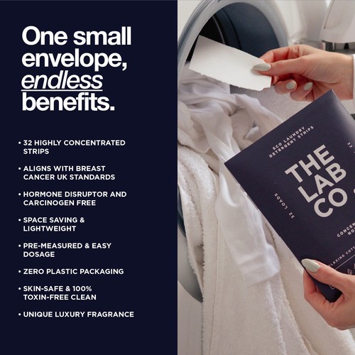 The Lab Co. Laundry Detergent Sheets Non Bio Relaxing Scent 32 Loads thumbnail 8