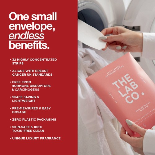 The Lab Co. Laundry Detergent Sheets Non Bio Energising Scent 32 Loads thumbnail 8