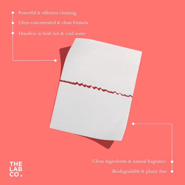 The Lab Co. Laundry Detergent Sheets Non Bio Energising Scent 32 Loads thumbnail 4