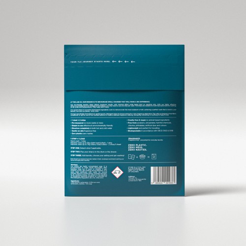 The Lab Co. Laundry Detergent Sheets Non Bio Fragrance Free 32 Loads thumbnail 2
