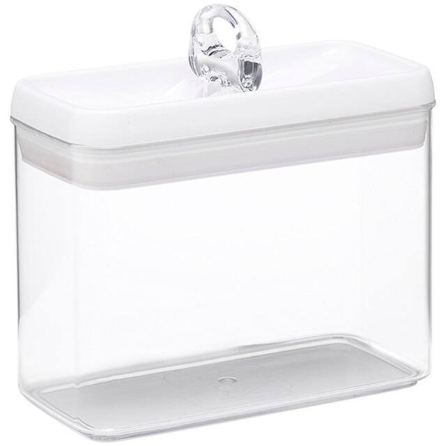M&S 1.8L Rectangular Flip-Tight Food Storage, One Size, White Mix