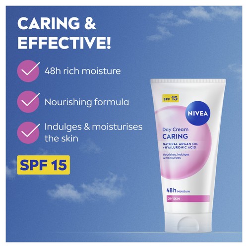 NIVEA Day Cream Face Moisturiser for Dry & Sensitive Skin SPF15 thumbnail 4