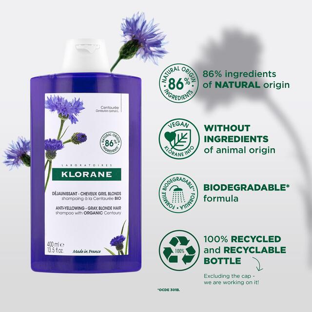 Klorane Anti-yellowing Shampoo with ORGANIC Centaury thumbnail 3