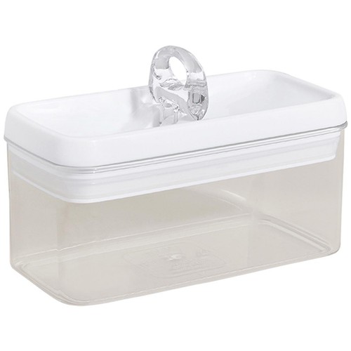M&S Collection 1L Rectangular Flip-Tight Food Storage, One Size, White Mix