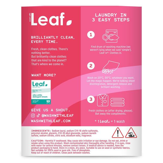 Wash with Leaf Non Bio Laundry Sheets 25 thumbnail 3