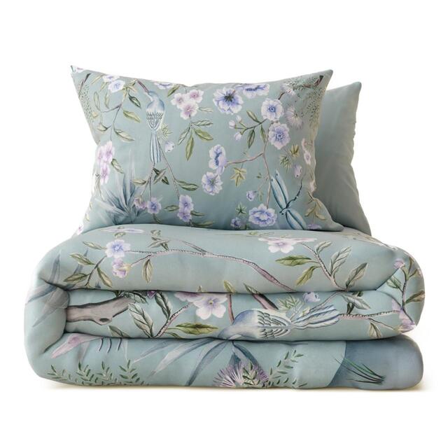 M&S Chinoiserie Floral Bedset, Double, Soft Green thumbnail 2