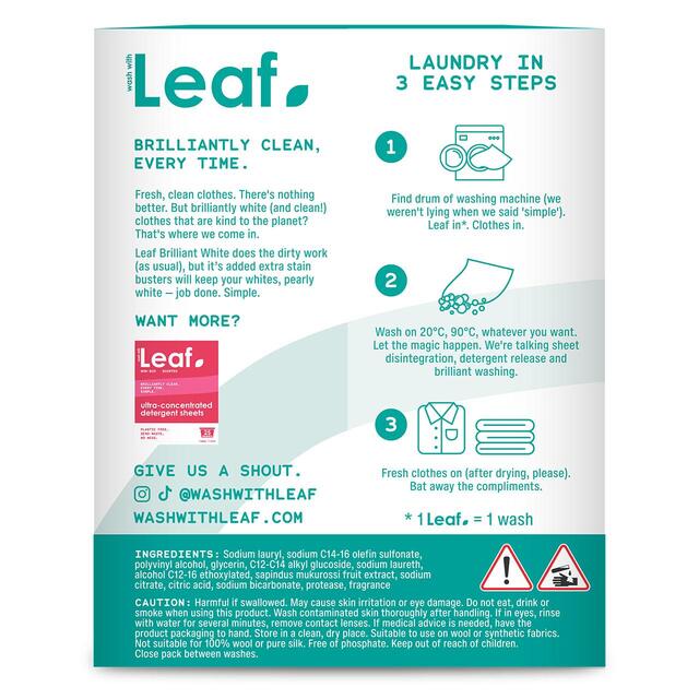 Wash with Leaf Brilliant White 50 Sheets thumbnail 3