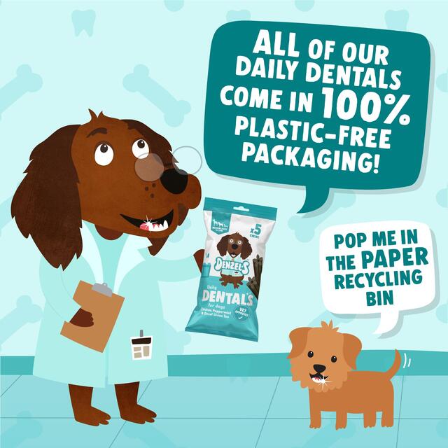 Denzel's Daily Dental Medium Dogs Chicken, Peppermint & Decaf Green Tea thumbnail 3