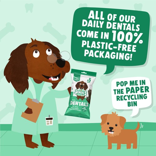 Denzel's Daily Dentals For Medium Dogs Peanut Butter, Peppermint & Parsley thumbnail 3