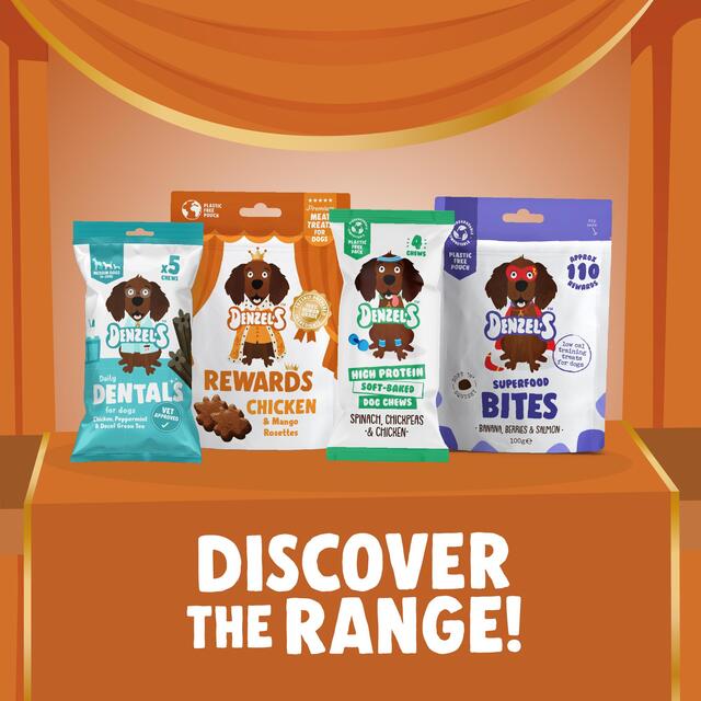 Denzel's Meaty Rewards Chicken & Mango Rosettes Dog Treats thumbnail 4