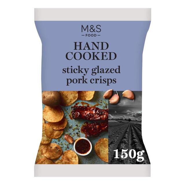 M&S Hand Cooked Glazed Pork Flavour Crisps