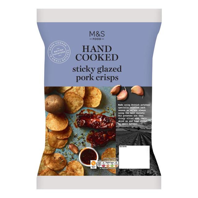 M&S Hand Cooked Glazed Pork Flavour Crisps thumbnail 2