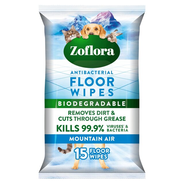 Zoflora Mountain Air Large Floor Wipes, Pet Friendly