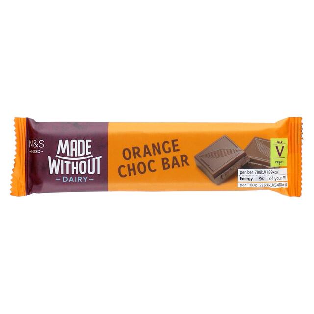 M&S Made Without Dairy Orange Choc Bar