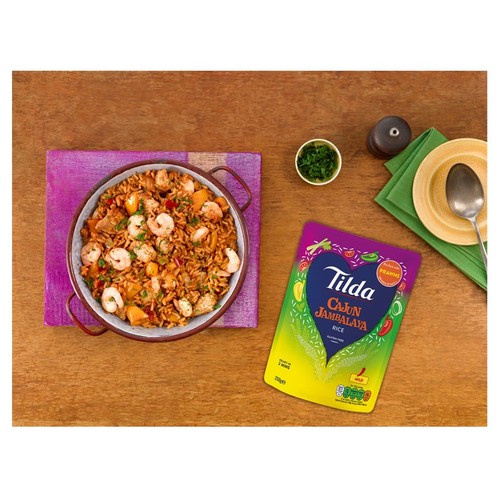 Tilda Microwave Cajun Jambalaya Long Grain Rice thumbnail 2
