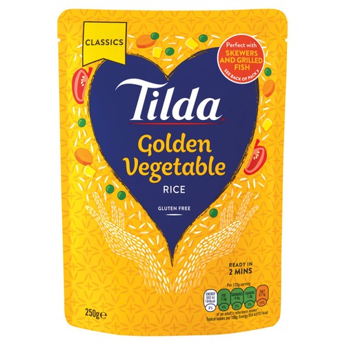 Tilda Microwave Golden Vegetable Long Grain Rice thumbnail 2