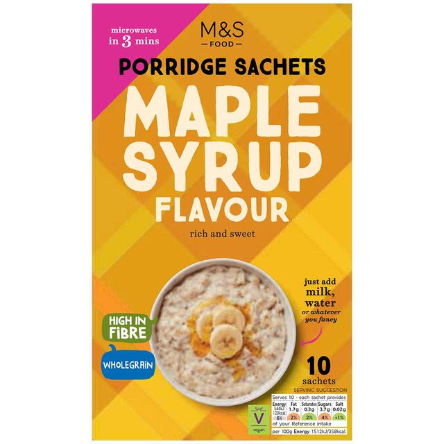 M&S Maple Syrup Flavour Porridge Sachets