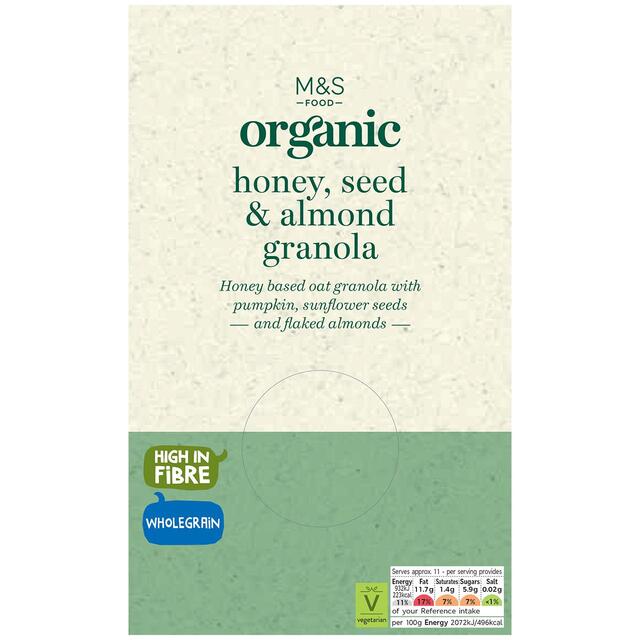 M&S Organic Honey Seed & Almond Granola