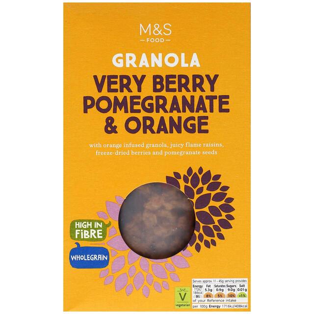 M&S Very Berry Pomegranate & Orange Granola