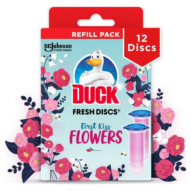 Duck Toilet Fresh Discs Duo Refills First Kiss Flowers thumbnail 2
