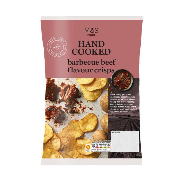 M&S Hand Cooked Barbecue Beef Flavour Crisps thumbnail 2