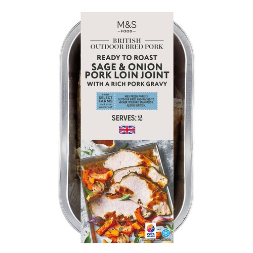 M&S British Outdoor Bred Sage & Onion Pork Loin Joint