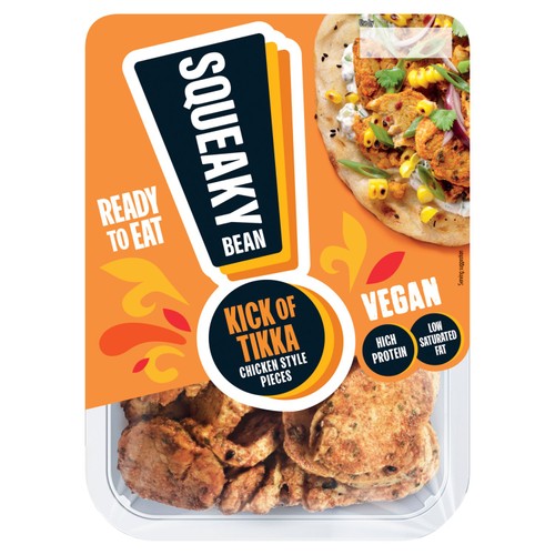 Squeaky Bean Ready To Eat Marinated Chicken Style Pieces Kick of Tikka