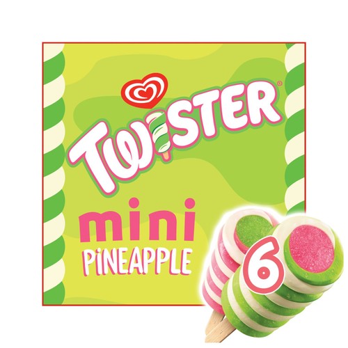 Twister Pineapple, Lemon-Lime, and Strawberry Mini Ice Cream Lollies