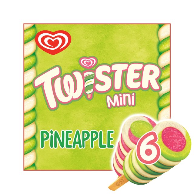 Twister Pineapple, Lemon-Lime, and Strawberry Mini Ice Cream Lollies