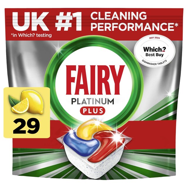 Fairy Platinum Plus Lemon Dishwasher Tablets