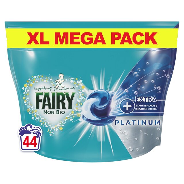 Fairy Platinum Non-Bio Pods Washing Capsules 44 Washes