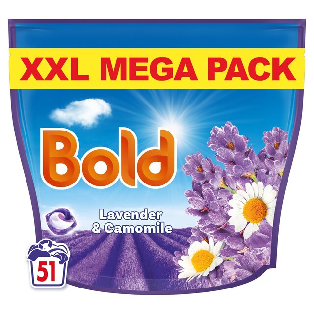 Bold All-in-1 Pods Washing Liquid Capsules Lavender & Camomile 51 Washes