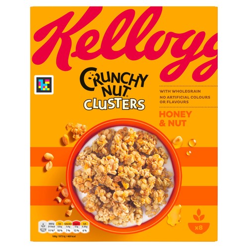 Kellogg's Crunchy Nut Honey & Nut Clusters Breakfast Cereal thumbnail 2