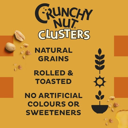 Kellogg's Crunchy Nut Honey & Nut Clusters Breakfast Cereal thumbnail 3