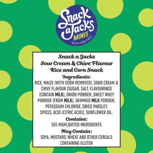 Snack a Jacks Sour Cream & Chive Rice Cakes thumbnail 4