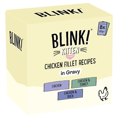Blink Kitten Chicken Fillets Pouch Selection in Gravy