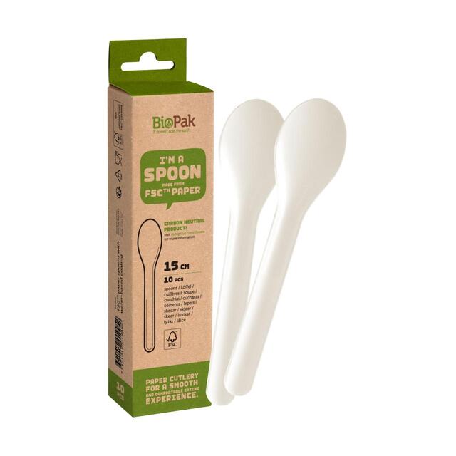 BioPak White Paper Spoons thumbnail 2