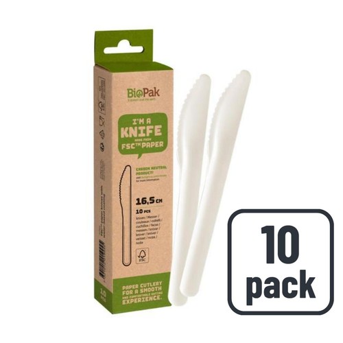BioPak White Paper Knives
