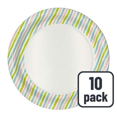 Stripes Recyclable Paper Party Plates thumbnail 2
