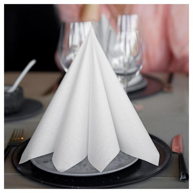 White Luxury Compostable Large Paper Napkins thumbnail 5
