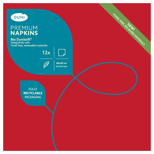 Red Luxury Compostable Large Paper Napkins thumbnail 2