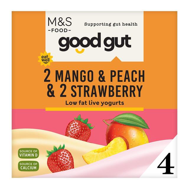 M&S Gut Health Mango & Peach & Strawberry Yogurt