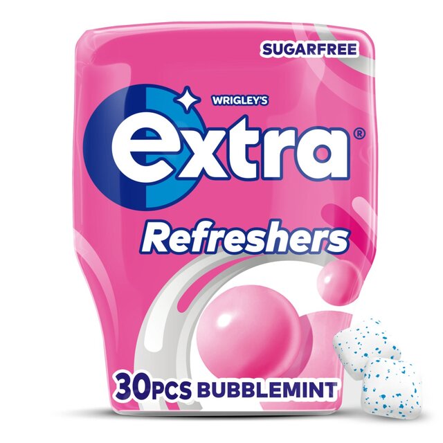 Wrigley's Extra Refreshers Bubblemint Sugar Free Chewing Gum Bottle 30pcs thumbnail 3