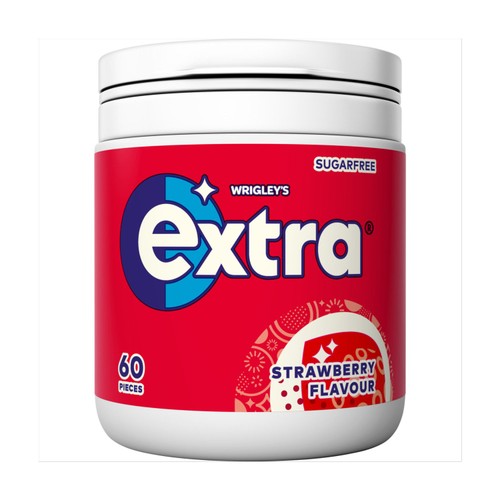 Extra Strawberry Flavour Sugarfree Chewing Gum Bottle thumbnail 2