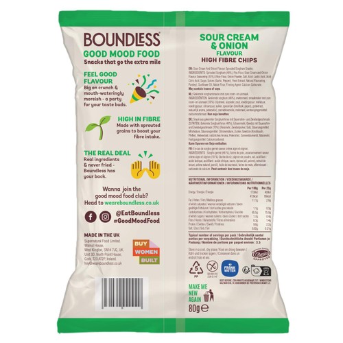 Boundless, Sour Cream & Onion Chips, Sharing Bag thumbnail 2