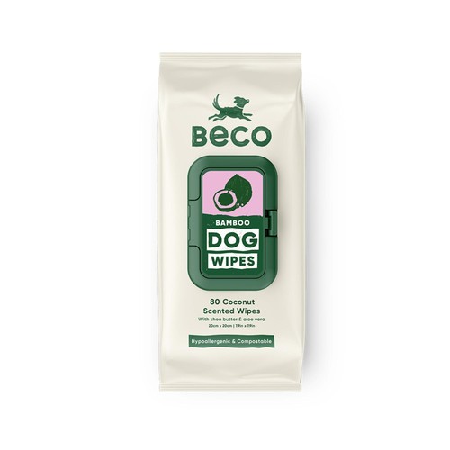 Beco Bamboo Dog Wipes Coconut Scented